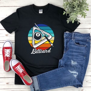 Vintage Billiards Shirt, Retro Billiards shirt, Pool Player Gifts, Billiards T Shirt, Billiard Player Shirt, Retro Sports Shirts