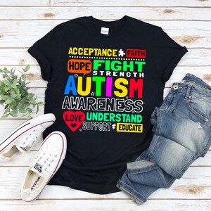 Autism Awareness Shirt, Autism Shirt Men, Autism Support Shirt, Love Understand Accept Autism Awareness ASD Support T-shirt