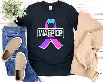 Thyroid Cancer Warrior Shirt, Thyroid Cancer Ribbon, Cancer Fighter Shirt,  Thyroid Cancer Shirt, Gifts For Cancer Patients