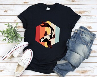 Fishing Shirt Vintage, Retro Fish, Koi Fish Shirt, Fisherman Shirt, Fishing Lover, Koi Shirt, Koi Fish T Shirt, Japanese Aesthetic Shirt