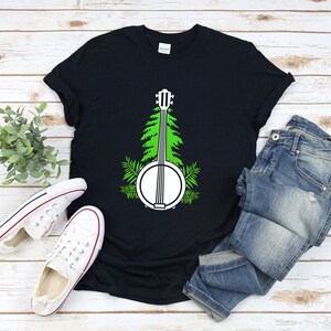 Banjo Tree Shirt, Banjo Shirt, Banjo Tee Shirt, Banjo Player Gift, Banjo Gifts, Musical Instrument Shirt, Banjo T Shirt