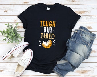 Camisa de erizo, resistente pero cansada, camisa de erizo linda, camisa de erizo divertida, camisa de juego de palabras con animales, regalos de erizo