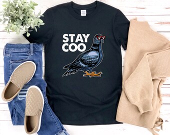 Camicia Stay Coo, Camicia piccione, Camicia Stay Cool, Camicia divertente per uccelli, Camicia colomba, Camicia per osservare gli uccelli, Camicia divertente per piccioni, Corse di piccioni