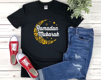 Camisa Ramadan Mubarak, Camisa Ramadán, Camisa Eid, Regalo Ramadán, Camisa Musulmana, Camisa Árabe, Camisas Islámicas