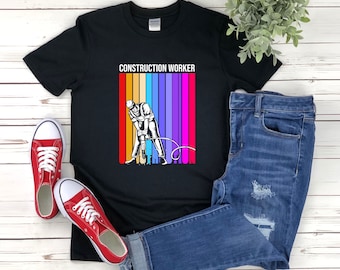 Construction Worker Shirt, Gifts For Construction Worker, Construction Dad Gift, Construction Work Shirt, Laborer Gift, Construction Gifts
