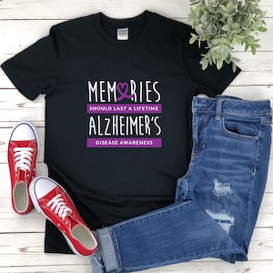 Alzheimers Shirt, Memories Should Last Lifetime, Alzheimers Disease, Alzheimers Awareness Ribbon, Alzheimers Awareness Shirt
