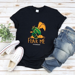 Funny Iguana Shirt, Reptile Lovers Gifts, Fear Me Im Dragon, Reptile Shirt, Funny Animal Shirt, Iguana Owner Shirt