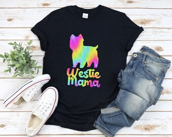 Camicia mamma Westie, Westie Mama, Camicia per cani Westie, Camicia West Highland Terrier, Camicia mamma cane festa della mamma, Camicia mamma cane Donna