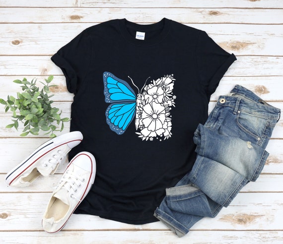 Camisa Mariposa De Flores Camisa De Flores Mujeres Camisa De Mariposa Morpho Azul Camisa De Mariposa Floral Camisa De Mariposa Estetica Camisa De Mariposa Etsy Espana