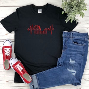 Roller Coaster Shirt, Roller Coaster Lover, Roller Coaster Merch, Roller Coaster Heartbeat, Amusement Park Shirt
