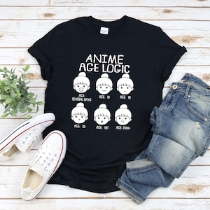 Anime Quote T-shirt, Funny Anime Shirt, Otaku Shirt, Anime Graphic Tee, Anime Age Logic, Japan Anime Shirt, Anime Lover Shirt