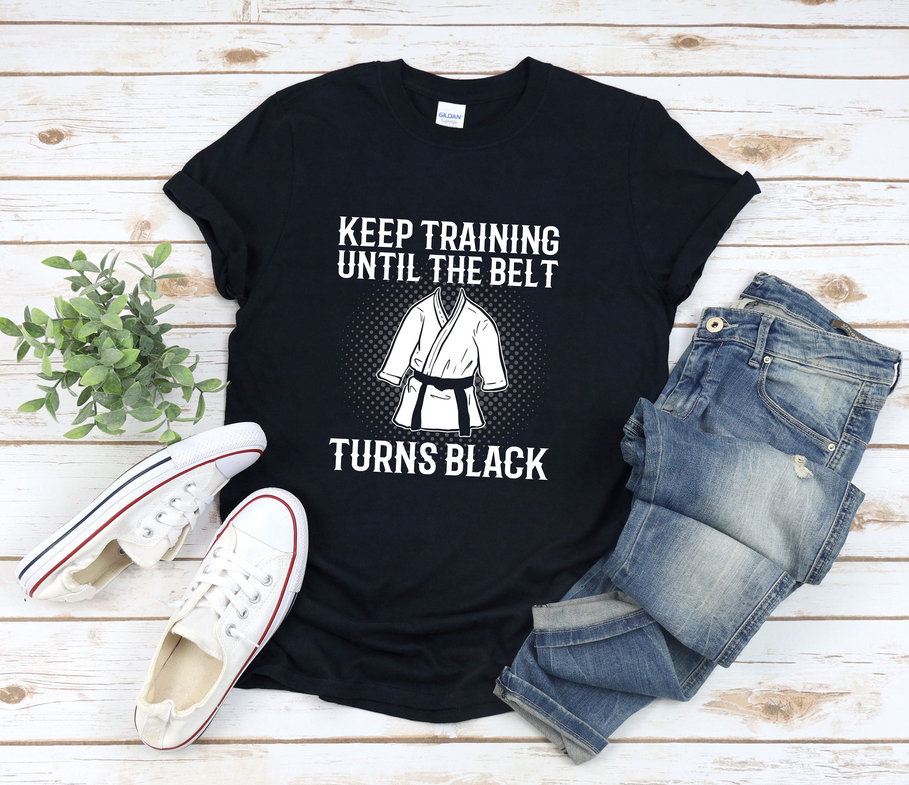 Keep Training Until Belt Turns Black Karate Taekwondo Judo Sweatshirt