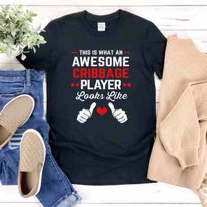 Cribbage Shirt, Lustige Cribbage Spieler, Dies ist, wie ein fantastischer Cribbage Spieler aussieht, Geschenke für Brettspieler