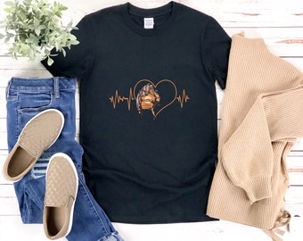 Camicia da arrampicata su roccia, battito cardiaco da arrampicata su roccia, regalo per gli amanti della montagna, camicia da bouldering, regali per scalatore, camicia da scalatore