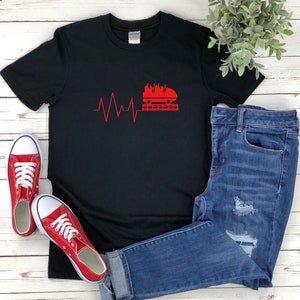 Roller Coaster Shirt, Roller Coaster Heartbeat, Amusement Park Shirt, Theme Park Shirts, Roller Coaster Lover
