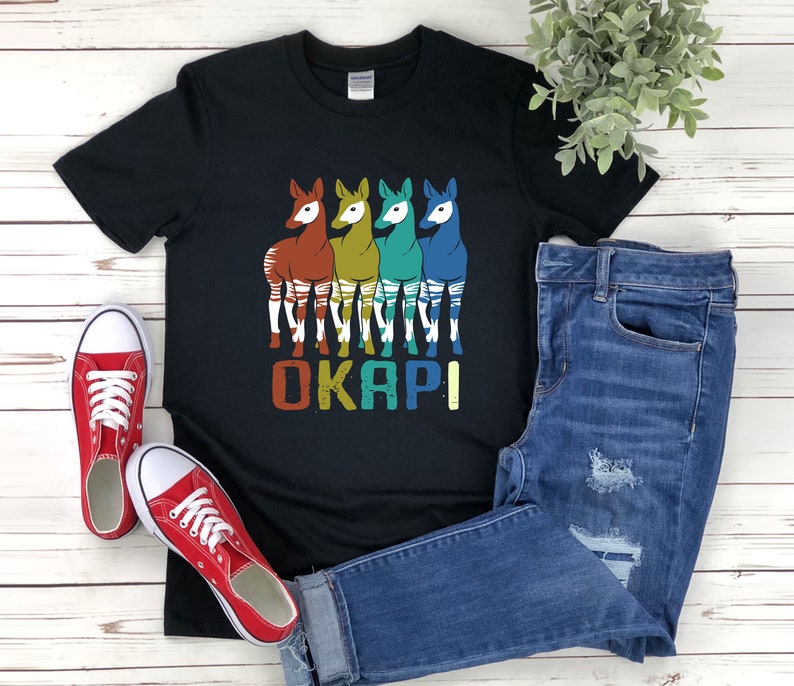 Okapi Shirt, Forest Animal Shirt, Endangered Animals Shirt, Okapi Squad, Colorful Okapi, Africa Animal Shirt, Colorful Animals image 5