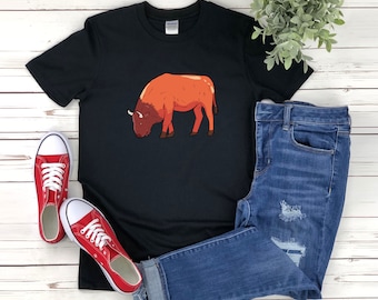Bison Shirt, Animal Lover Shirt, Retro Bison Shirt, Buffalo Shirt, Buffalo Tshirt, Bison Gifts, Bison Tshirt