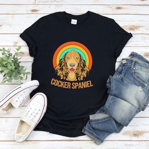 Cocker Spaniel Shirt, Retro Dog Shirt, Cocker Spaniel Dog Shirt, Vintage Cocker Spaniel Shirt, Dog Lover Gift, Dog Face Shirt