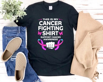 Thyroid Cancer Shirt, This Is My Cancer Fighting Shirt, Thyroid Cancer Awareness Shirt, Cancer Fighter Shirt