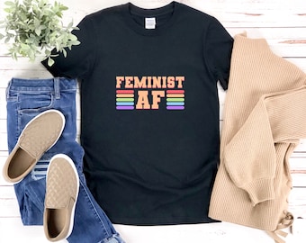 Camisa feminista AF, camisa feminista divertida, camisa feminista, camisa feminista, camisa de empoderamiento femenino, camisa de mujeres empoderadas