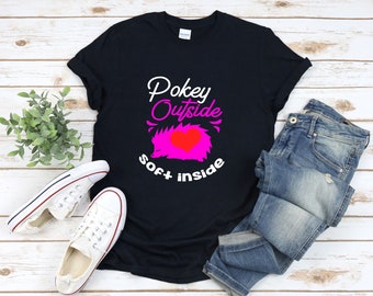 Camisa de erizo, Pokey exterior interior suave, camisa de juego de palabras con animales, camiseta de erizo, camisa divertida de erizo, regalo de amante de erizo