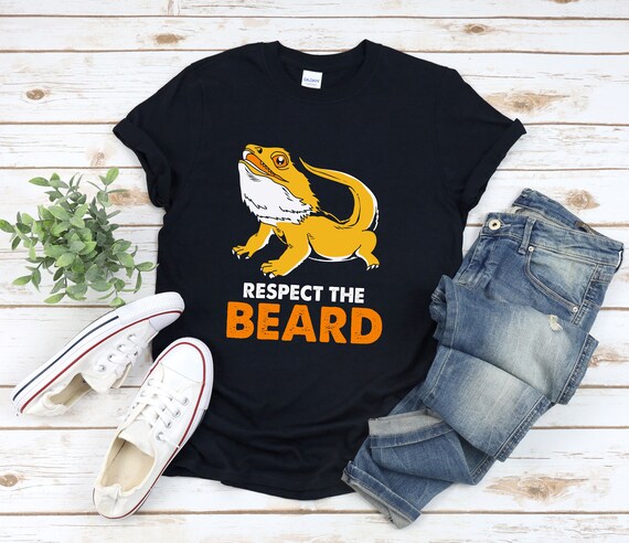 Respect The Beard Shirt Reptile Lizard Youth Kids Men Women Respect The Beard Shirt Reptile Lizard Youth Kids Men Women