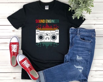 Retro Sound Engineer Shirt, Sound Engineer Gift, Sound Engineer Shirt, Sound Engineering Shirt, Audio Engineering Shirt