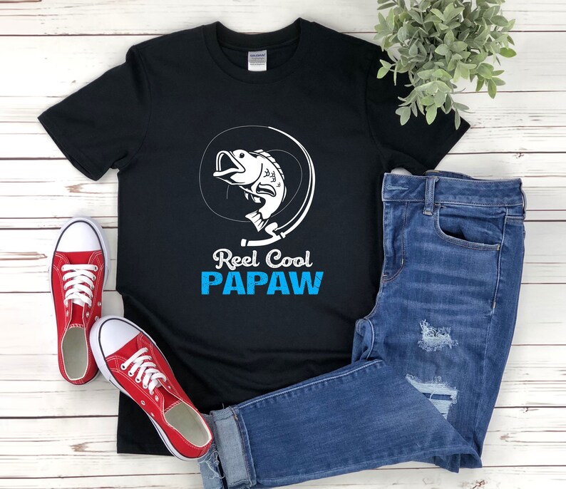 Fishing Dad Shirt, Fathers Day Shirt, Real Cool Papaw, Grandfather Shirt, Fishing Papa, Fishing Grandpa Gifts image 5
