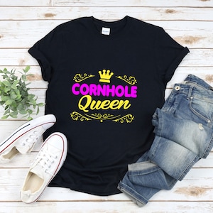 Cornhole Tshirt, Cornhole Queen, Cornhole Shirts For Women, Cornhole Champion Shirt, Cornhole Player, Board Game Shirt, Cornhole Sports