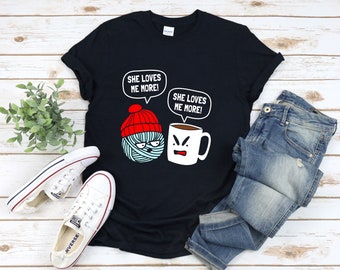 Crochet Tees Crochet Wine She Loves Me More T Shirt Crochet Tees Crochet Wine She Loves Me More T Shirt