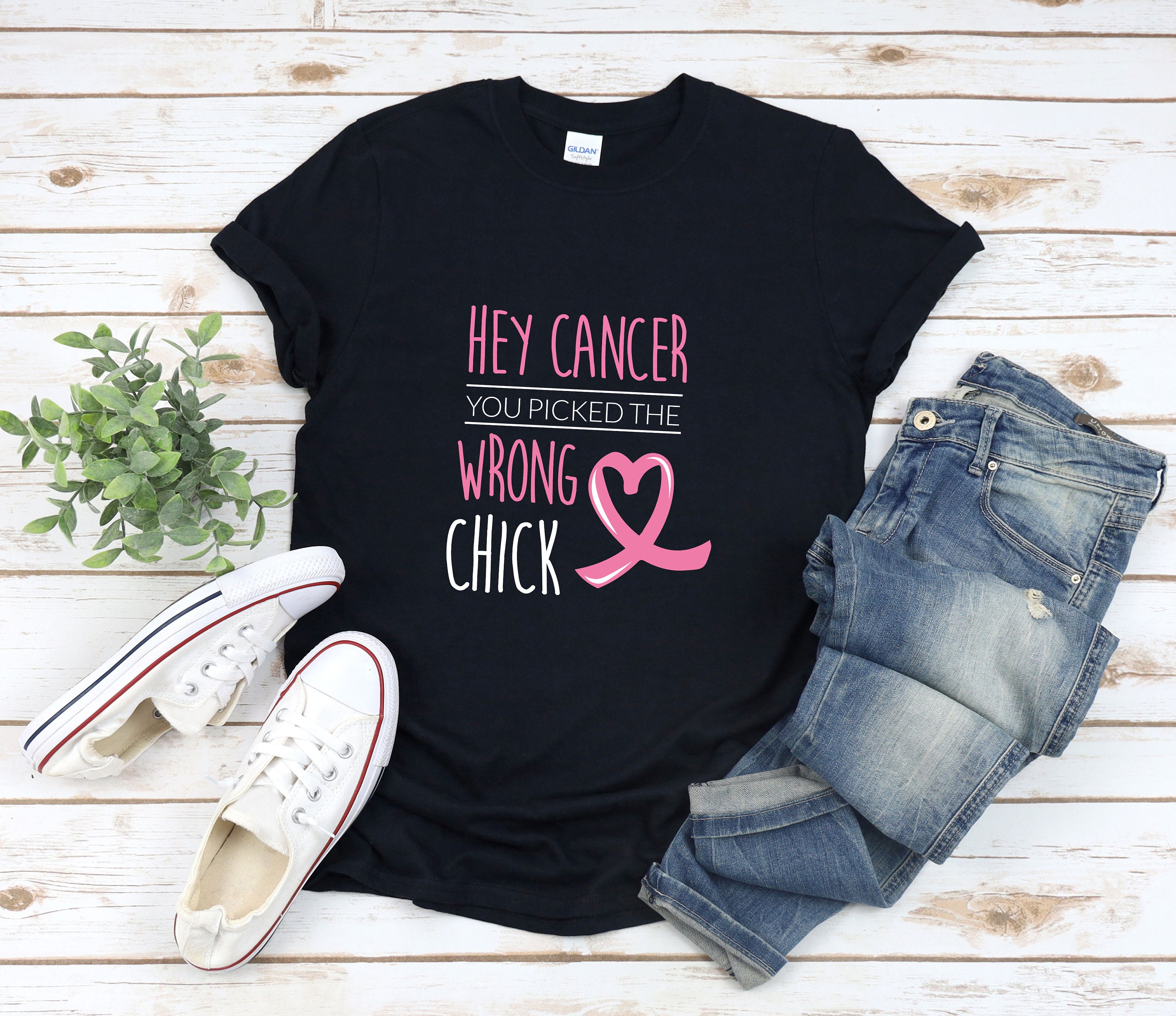 Cancer You Picked The Wrong Chick T-Shirt Cancer You Picked The Wrong Chick T-Shirt