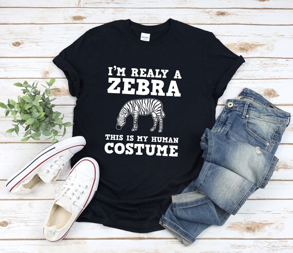 This Is My Human Costume - Funny Zebra Lover Halloween T-Shirt This Is My Human Costume - Funny Zebra Lover Halloween T-Shirt