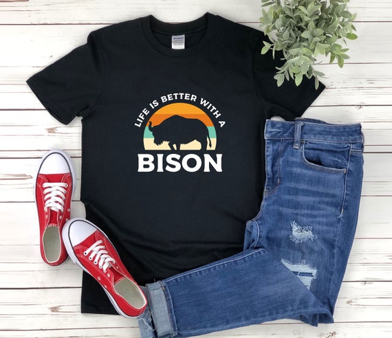 Retro Vintage Life Is Better With A Bison Lovers Shirts Retro Vintage Life Is Better With A Bison Lovers Shirts