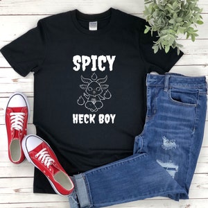 Baphomet Shirt, Funny Goth Shirt, Spicy Heck Boy, Funny Baphomet Shirt, Baphomet T Shirt, Occult Shirt, Atheist Shirt