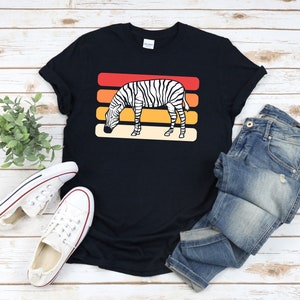 Retro Zebra Shirt, Zebra Shirt, Retro Animal Shirt, Zebra Tee Shirt, Zoo Animal Shirt, Safari Shirt, Zebra T Shirt
