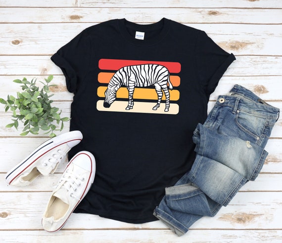 Camisa Retro Zebra Camisa Zebra Camisa Animal Retro Camiseta Zebra Camisa Zoo Animal Camisa Safari Camiseta Zebra Etsy Mexico