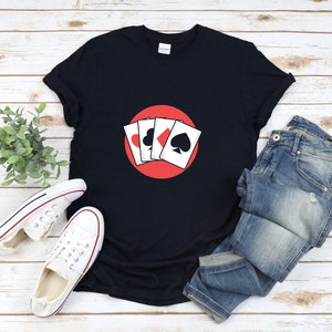 Camicia asso, Camicia Blackjack, Camicia da gioco, Camicia giocatore di carte, Regali gioco di carte, Camicia del casinò, Camicia da poker, Regali per gli amanti delle carte