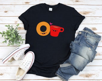 Bagel Shirt, Kaffee Shirt, Bagel und Kaffee, Geschenke für Foodie, Bagel T Shirt, Kaffee Liebhaber Shirt, Foodie Shirt