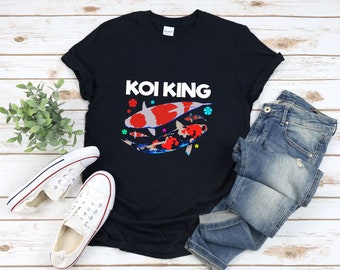 Koi Fish Shirt, Japanese Koi Fish, Koi King, Fishing Shirt For Men, Koi Fish T Shirt, Pond Fish, Koi Fish Gifts, Fisherman Shirt