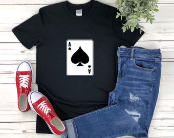 Ace Spade Shirt, Spades Shirt, Casino Shirt, Gambling Shirt, Gifts For Poker Players, Poker Shirt, Spades Game Shirt, Spades Card Game