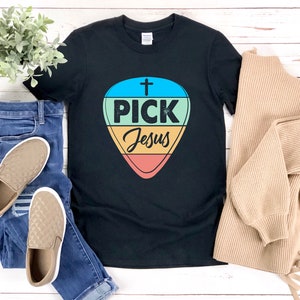 Pick Jesus Guitar T Shirt Pick Jesus Guitar T Shirt