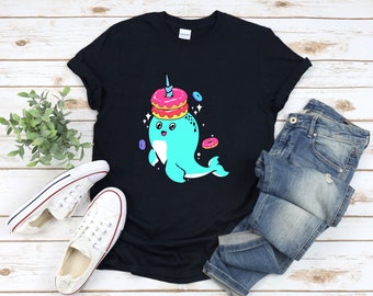 Cute Kawaii I Love Narwhals T-Shirt Kawaii Whale Gift Cute Kawaii I Love Narwhals T-Shirt Kawaii Whale Gift