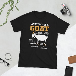 Camisa de anatomia de cabra, camisa de cabra engraçada, presentes de cabra, camiseta de animal de fazenda, camiseta de cabra, camiseta de cabra, camisa de cabra fofa