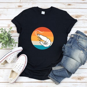 Garnelen Shirt, Meeresfrüchte Liebhaber Shirt, Meerestier Shirt, Garnelen Tshirt, Retro Garnelen Shirt, Meeresfrüchte Shirt, Meeresfrüchte T-Shirt