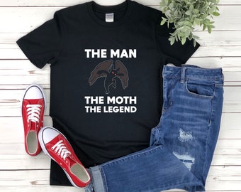 Moth Man Shirt, Mothman Shirt, The Man The Moth The Legend, Mothman Gifts For Men, Mothman Gift, Cryptid Shirt, Mothman T Shirt