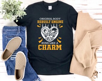 Funny Surgery Shirt, Open Heart Surgery Shirt, Original Body Rebuilt Engine Runs Like A Charm, Post Surgery Shirt, Funny Get Well Soon Gift