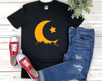 Crescent Moon Shirt, Muslim Shirt, Eid Mubarak Shirt, Ramadan Shirt, Eid Shirt, Ramadan Gift, Ramadan Mubarak Shirt, Islam Shirt