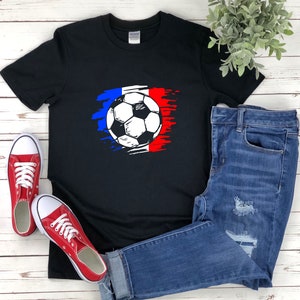 France Football Shirt, Soccer Ball Gift, France Soccer Shirt, Football Team Shirt, French Soccer, France Flag Shirt