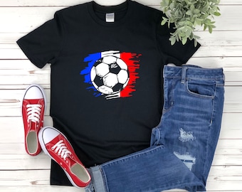Frankrijk Voetbal Shirt, Soccer Ball Gift, Frankrijk Soccer Shirt, Football Team Shirt, Frans Voetbal, Frankrijk Vlag Shirt