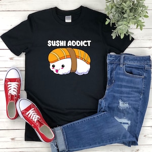 Sushi-Shirt, Sushi-Liebhaber-Geschenk, Sushi-Süchtiger, süße Sushi-Shirts, Geschenke für Sushi-Liebhaber, japanisches Essen-Shirt, Sushi-T-Shirt
